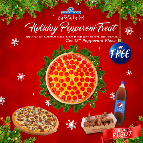 18" Cheesy Burger Deluxe Pizza Whole and 12PC HONEY SRIRACHA CHICKEN WINGS