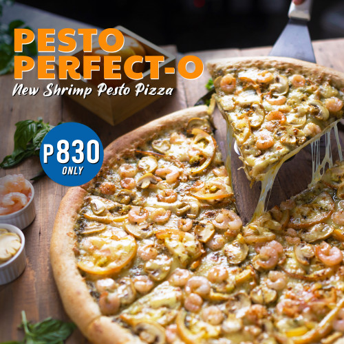 PESTO PERFECT-O, New Shrimp Pesto Pizza