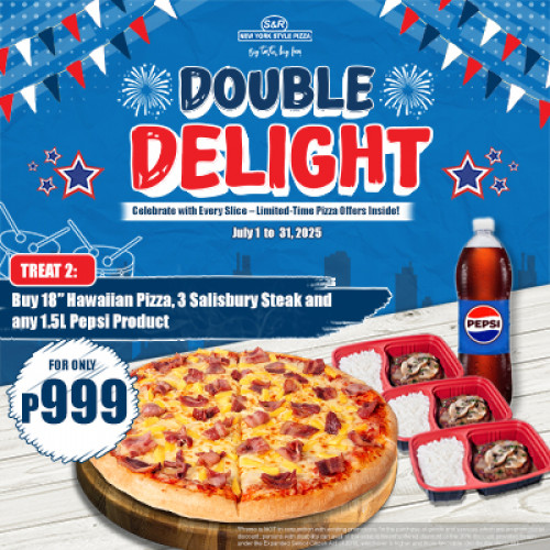 DOUBLE DELIGHT (HAWAIIAN & 3 SALISBURY) PEPSI