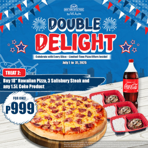 DOUBLE DELIGHT (HAWAIIAN & 3 SALISBURY) COKE