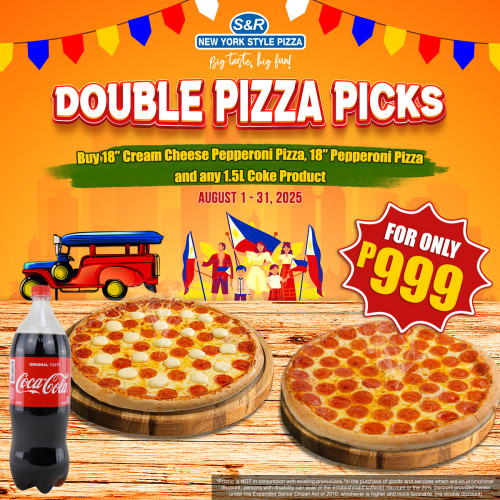 DOUBLE PIZZA PICKS - CREAM CHEESE & CLASSIC PEPPERONI W/ COKE