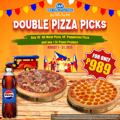 DOUBLE PIZZA PICKS - ALL MEAT & PEPPERONI W/ PEPSI