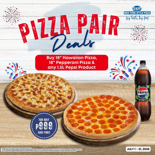 Pizza Pair Deals (Hawaiian + Pepperoni + 1.5L Pepsi)