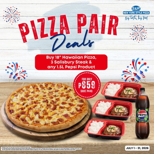 Pizza Pair Deals (Hawaiian + Salisbury Steak + 1.5L Pepsi)
