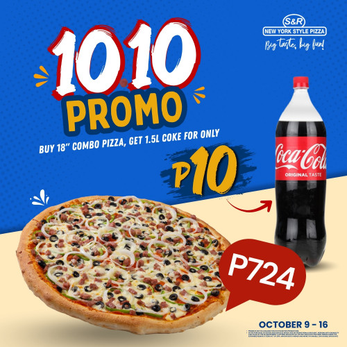 10.10 Promo (Combo Pizza + 1.5L Coke)